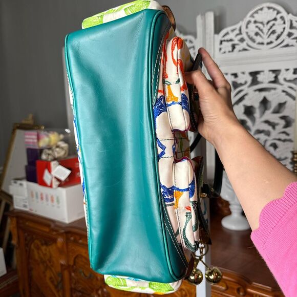 Coach Multicolor Scribble Tote Satchel NWT - Picture 7 of 8